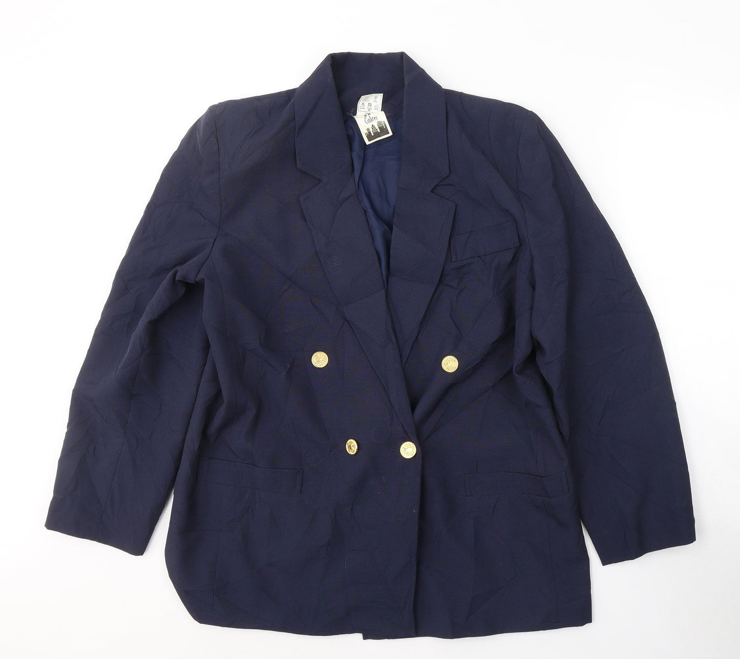 Citilities Womens Blue  Polyester Jacket Suit Jacket Size 14