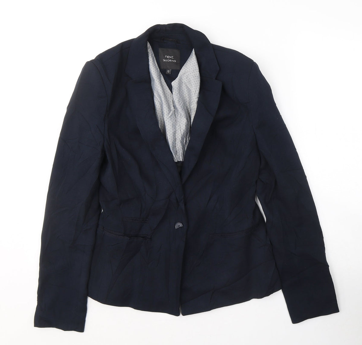 NEXT Womens Blue  Wool Jacket Suit Jacket Size 12