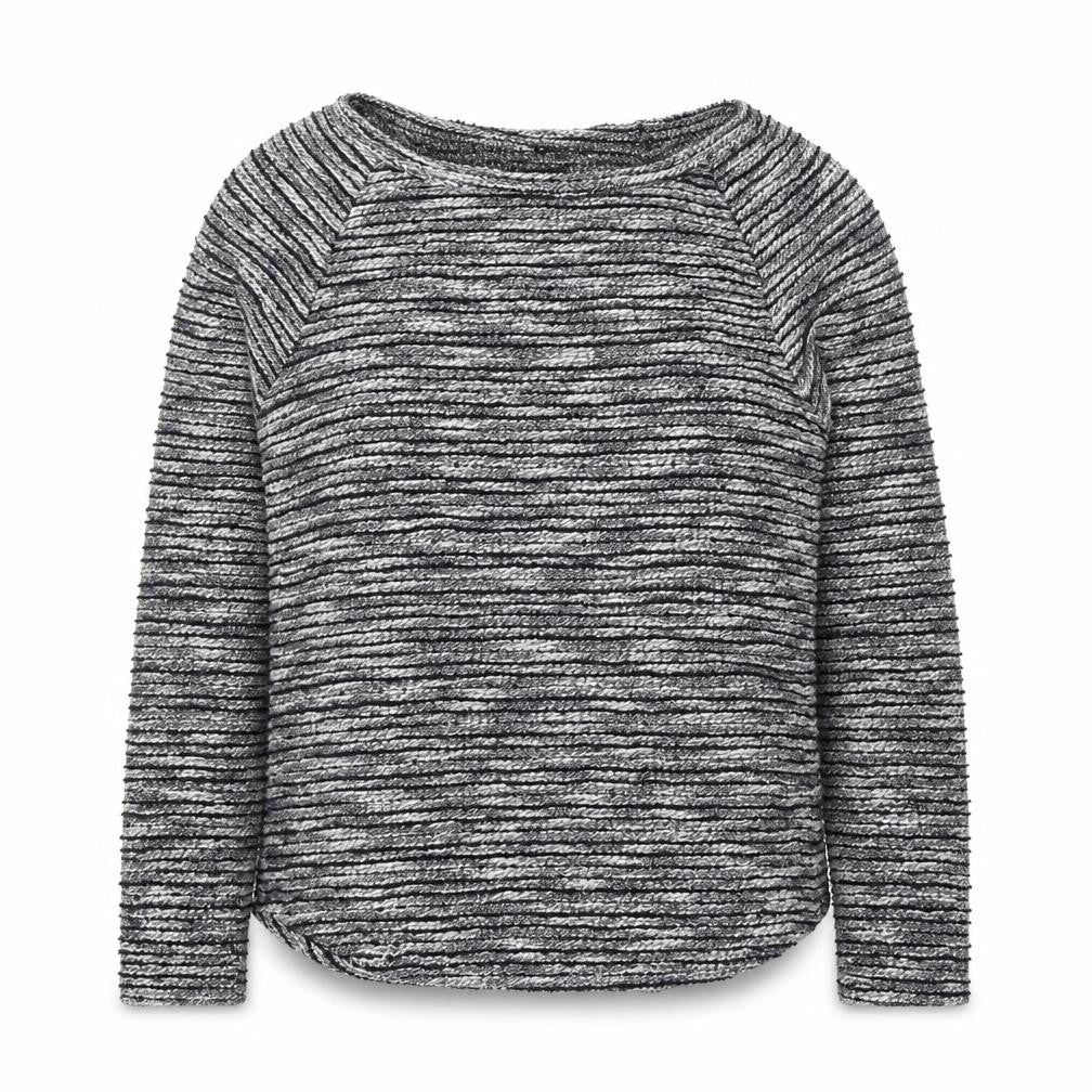 New Look Womens Blue Round Neck Striped Polyester Pullover Jumper Size 8