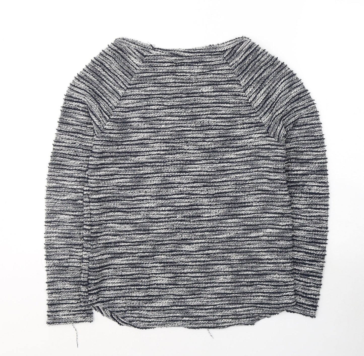 New Look Womens Blue Round Neck Striped Polyester Pullover Jumper Size 8