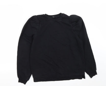 George Womens Black  Cotton Pullover Sweatshirt Size S