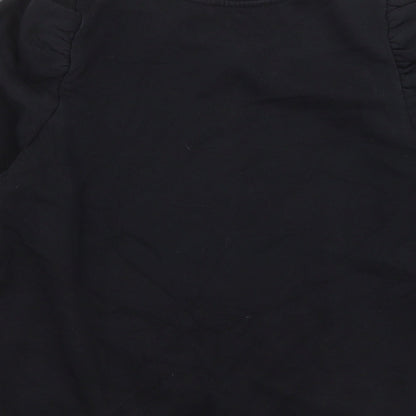 George Womens Black  Cotton Pullover Sweatshirt Size S
