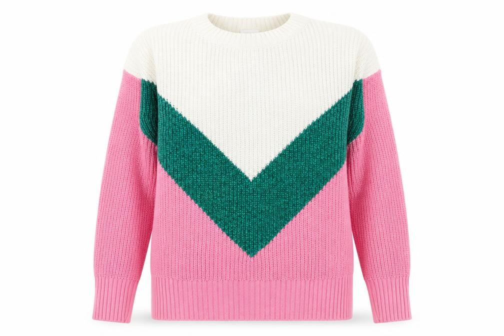 Noisy may Womens Pink Round Neck  Acrylic Pullover Jumper Size M
