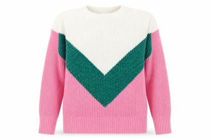 Noisy May Womens Pink Round Neck  Acrylic Pullover Jumper Size M
