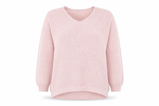 ASOS Womens Pink V-Neck  Acrylic Pullover Jumper Size 12