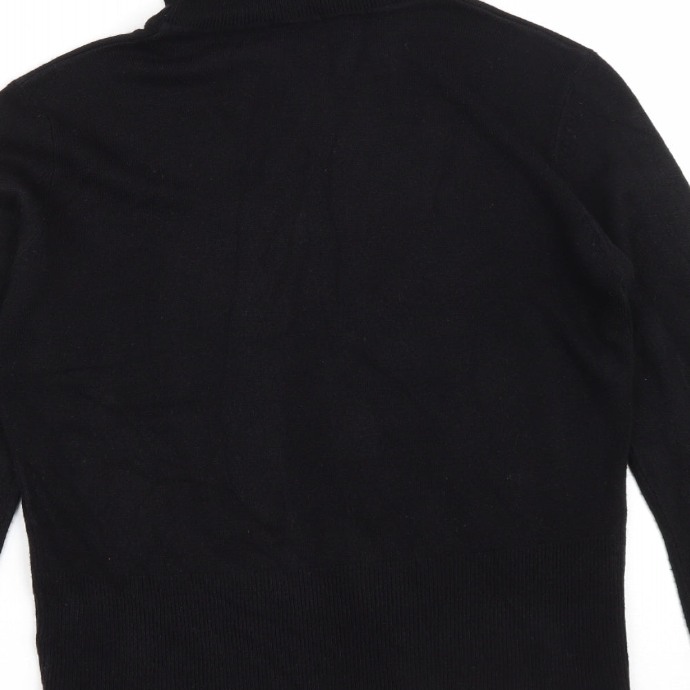 Key West Womens Black Roll Neck  Acrylic Pullover Jumper Size M   - Size 14-16