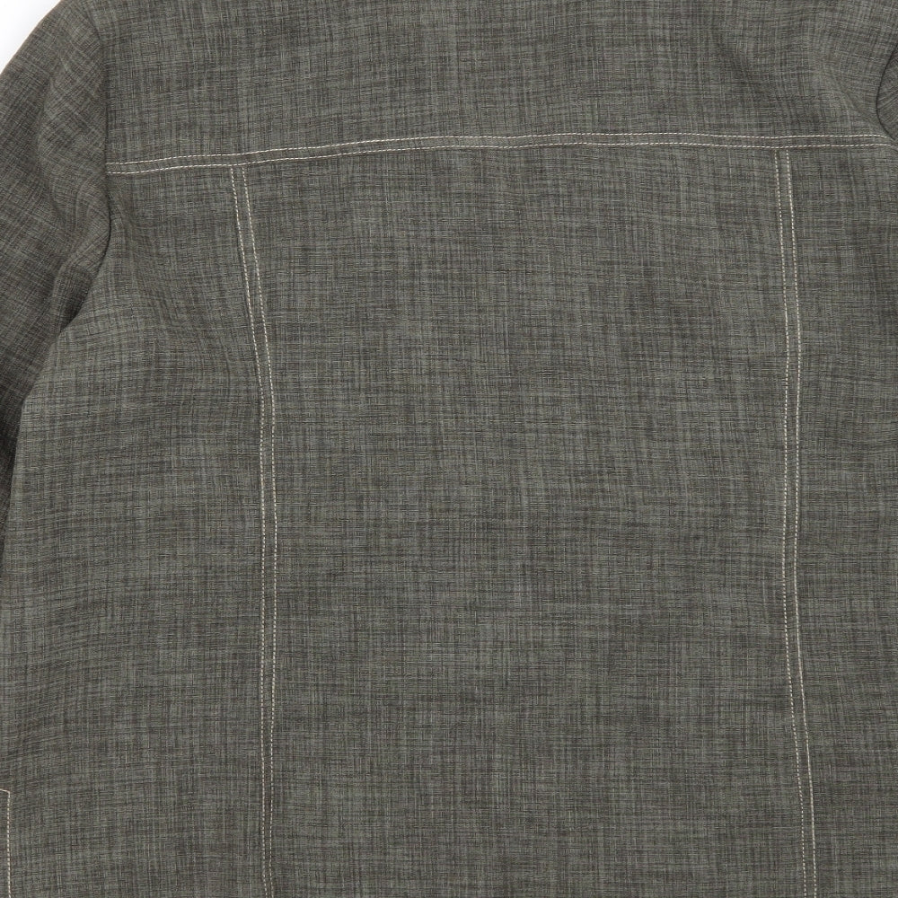 Oscar B Womens Green  Polyester Basic Button-Up Size 18 Collared