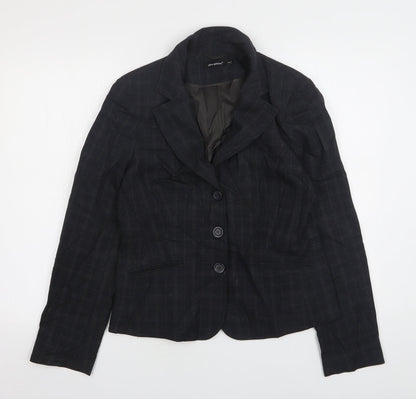 Atmosphere Womens Grey Check Polyester Jacket Suit Jacket Size 14