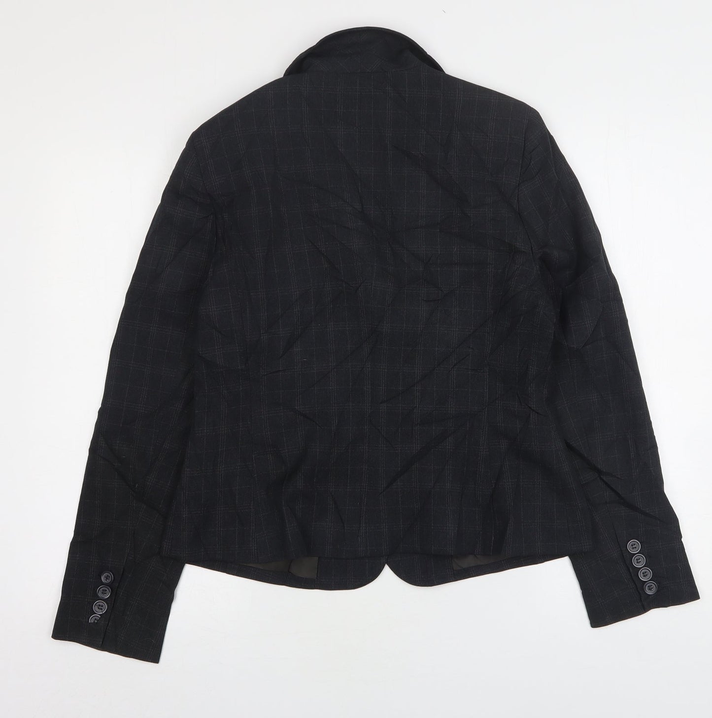 Atmosphere Womens Grey Check Polyester Jacket Suit Jacket Size 14