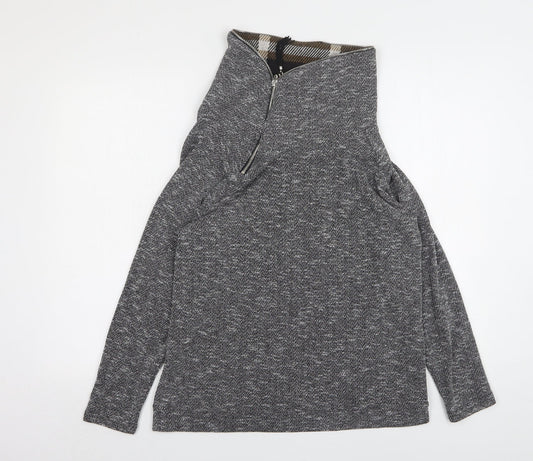 Klass Womens Grey  Polyester Pullover Sweatshirt Size L