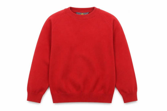 MagicFit Girls Red Round Neck  Cotton Pullover Jumper Size 8 Years