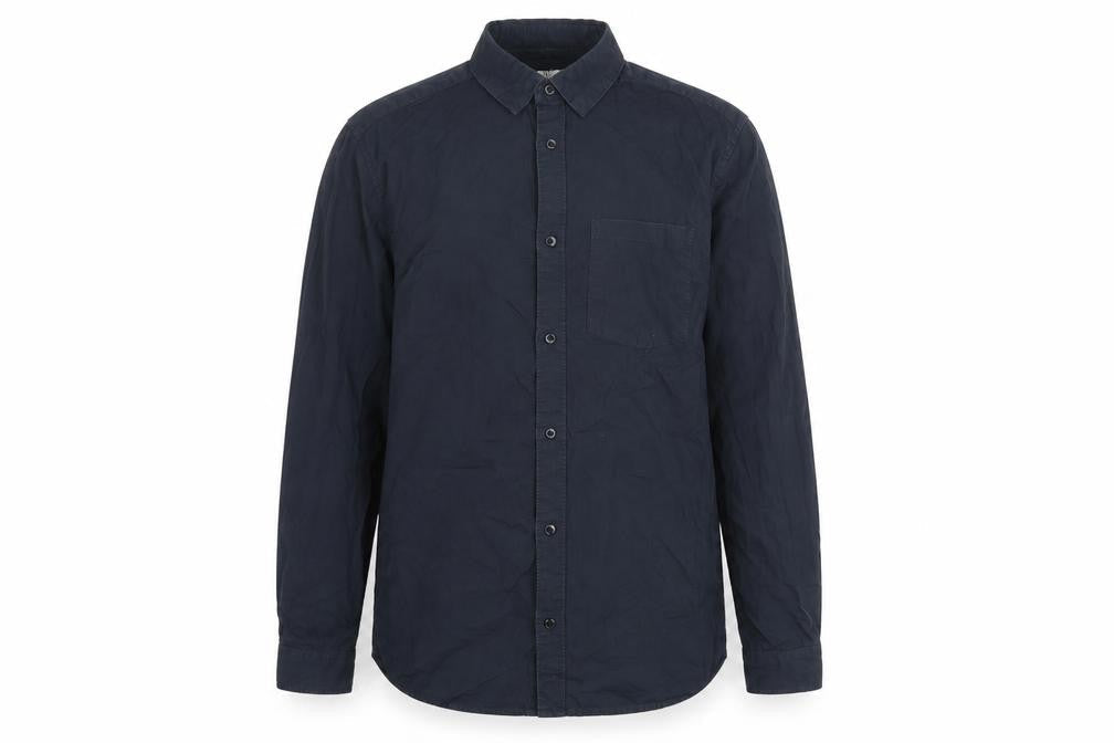 H&M Mens Grey  Cotton  Button-Up Size S Collared