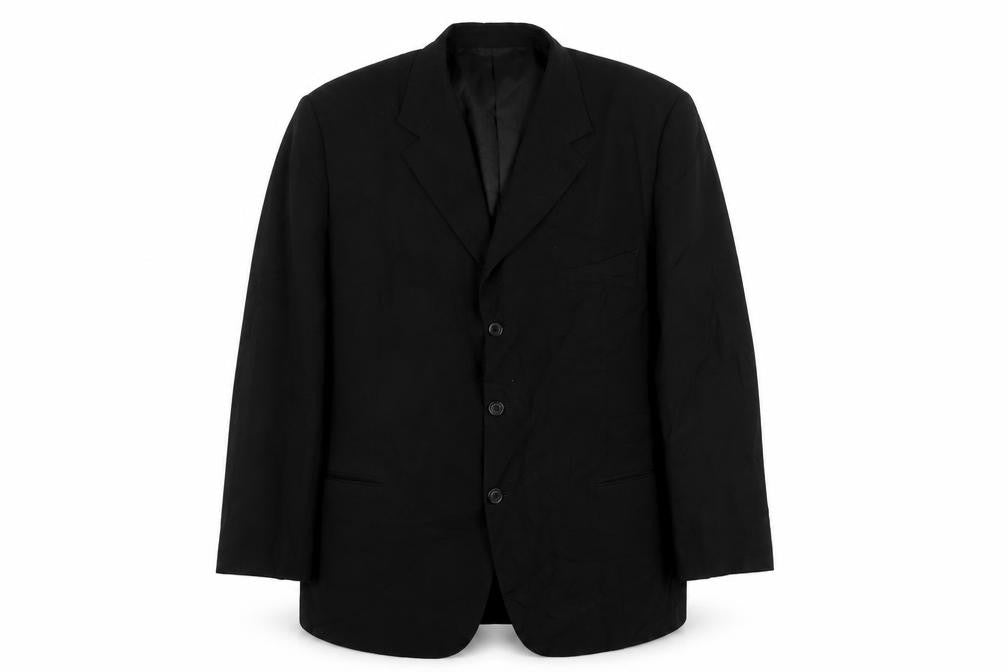 Savatini Mens Black  Polyester Jacket Suit Jacket Size 44