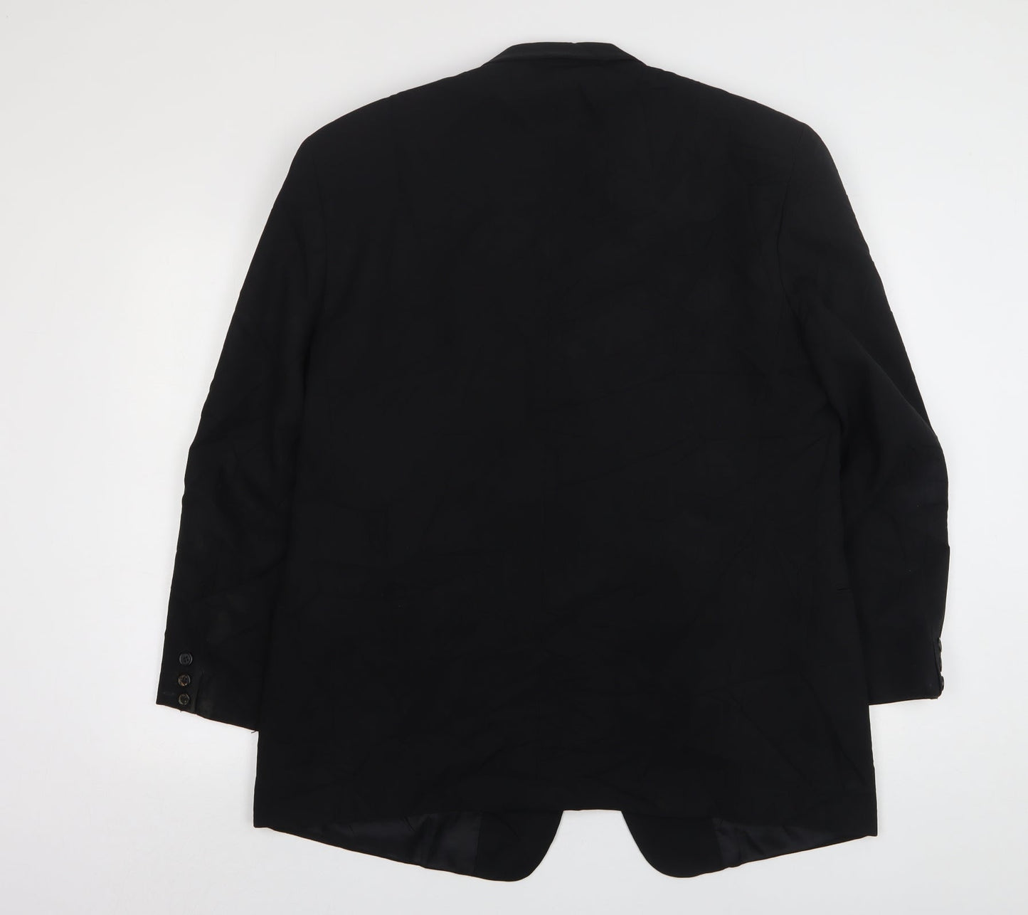 Savatini Mens Black  Polyester Jacket Suit Jacket Size 44