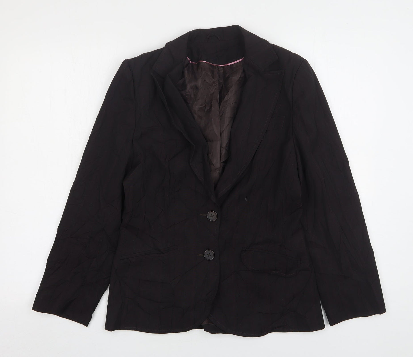 Bay Womens Brown  Polyester Jacket Suit Jacket Size 12
