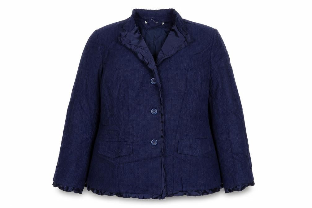 Classics Womens Blue  Cotton Jacket Suit Jacket Size 18