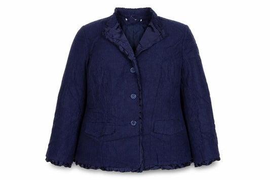 Classics Womens Blue  Cotton Jacket Suit Jacket Size 18