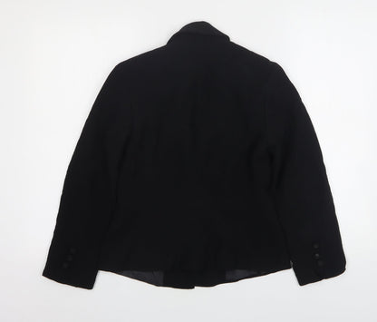 Preloved Autograph Womens Black  Wool Jacket Blazer Size 8 - Back