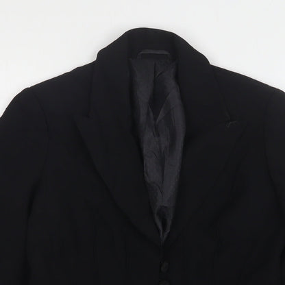 Preloved Autograph Womens Black  Wool Jacket Blazer Size 8 - Detail