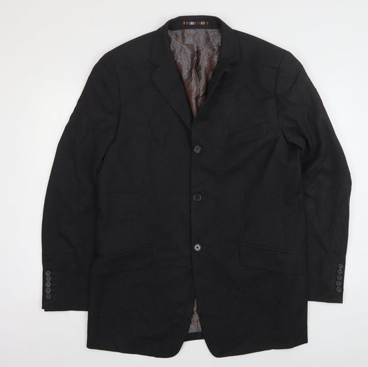 River Island  Mens Grey  Polyester Jacket Suit Jacket Size 42