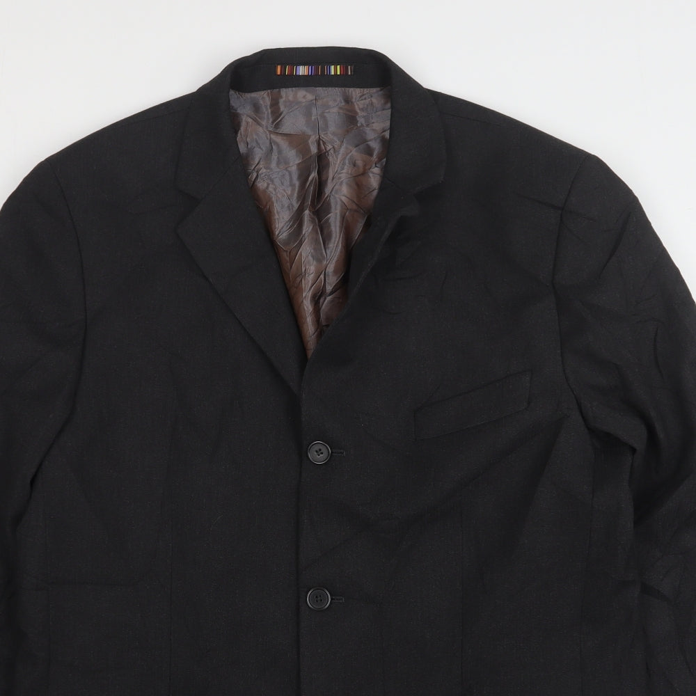 River Island  Mens Grey  Polyester Jacket Suit Jacket Size 42