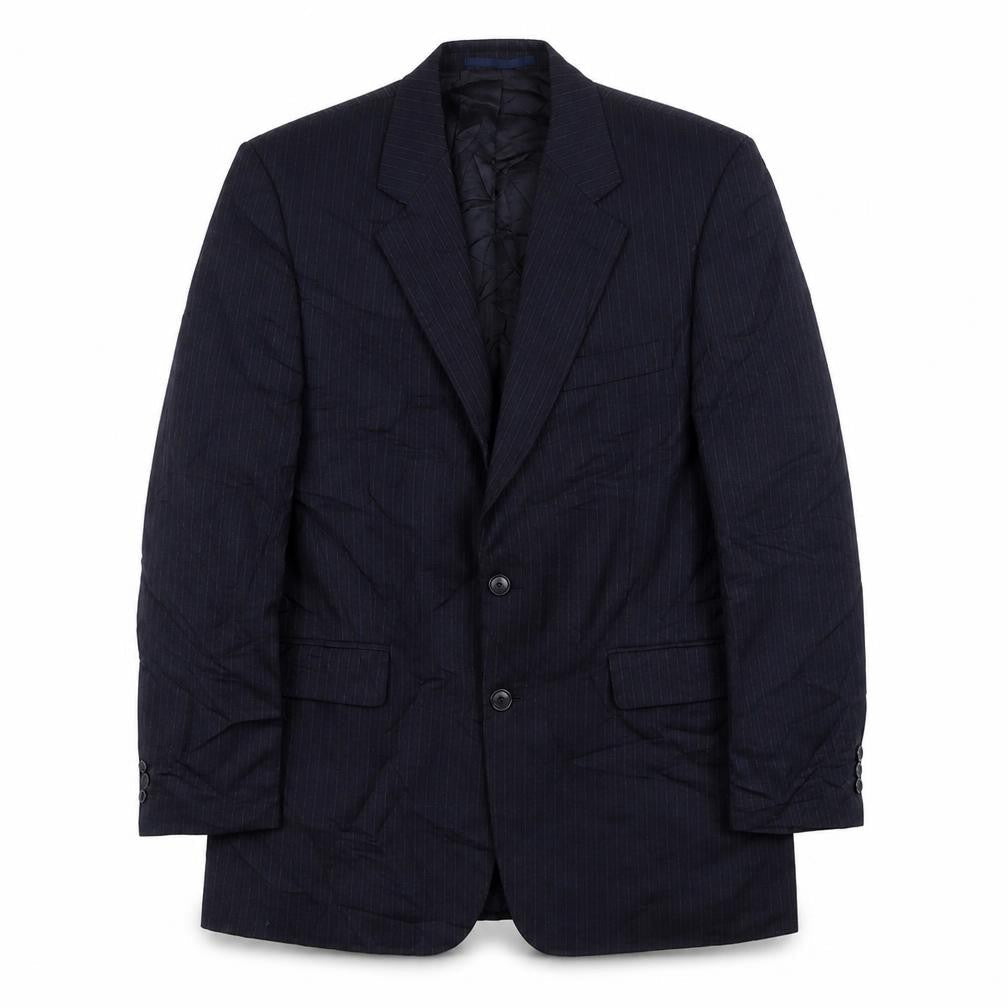 Sovereign  Mens Blue Striped Wool Jacket Suit Jacket Size 40
