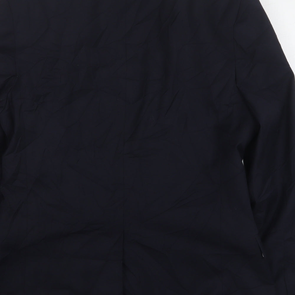 Topman Mens Blue  Polyester Jacket Suit Jacket Size 40