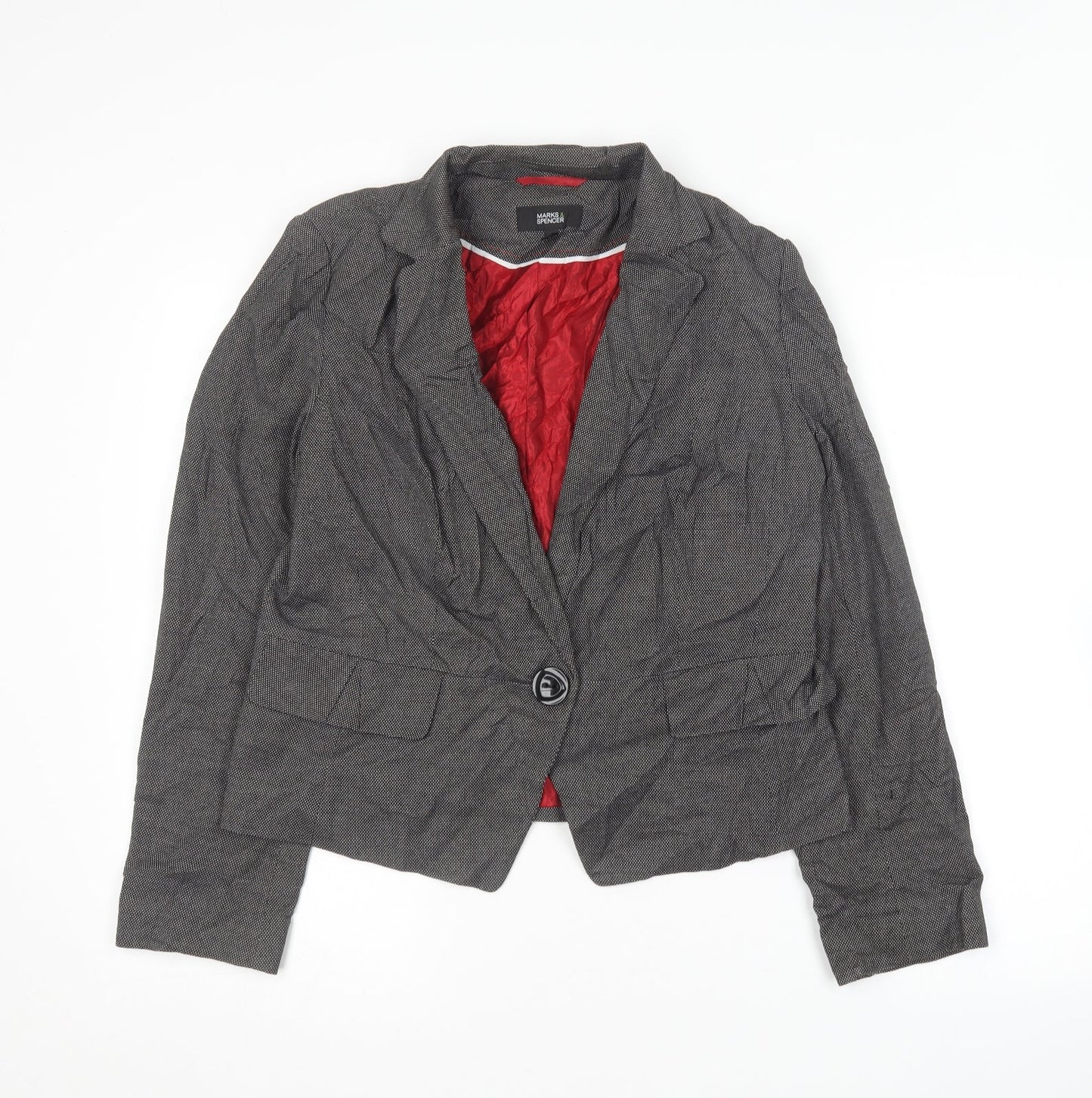 Marks and Spencer Womens  Geometric  Jacket Blazer Size 14