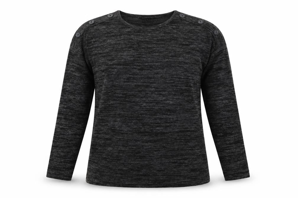 Peacocks Womens Grey Crew Neck  Polyester Pullover Jumper Size 8