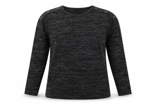 Peacocks Womens Grey Crew Neck  Polyester Pullover Jumper Size 8
