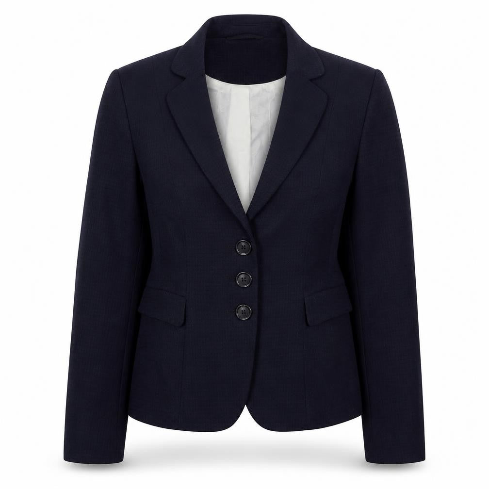 NEXT Womens Blue Houndstooth Polyester Jacket Suit Jacket Size 10