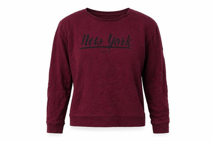 H&M Womens Red  Cotton Pullover Sweatshirt Size M  Pullover - New York