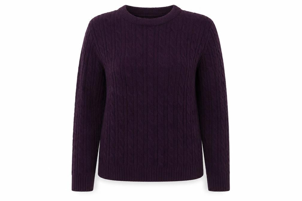 Autonomy Womens Purple Crew Neck  Acrylic Pullover Jumper Size S