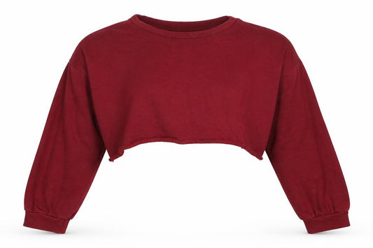 PRETTYLITTLETHING Womens Red  Cotton Pullover Sweatshirt Size 6  Pullover