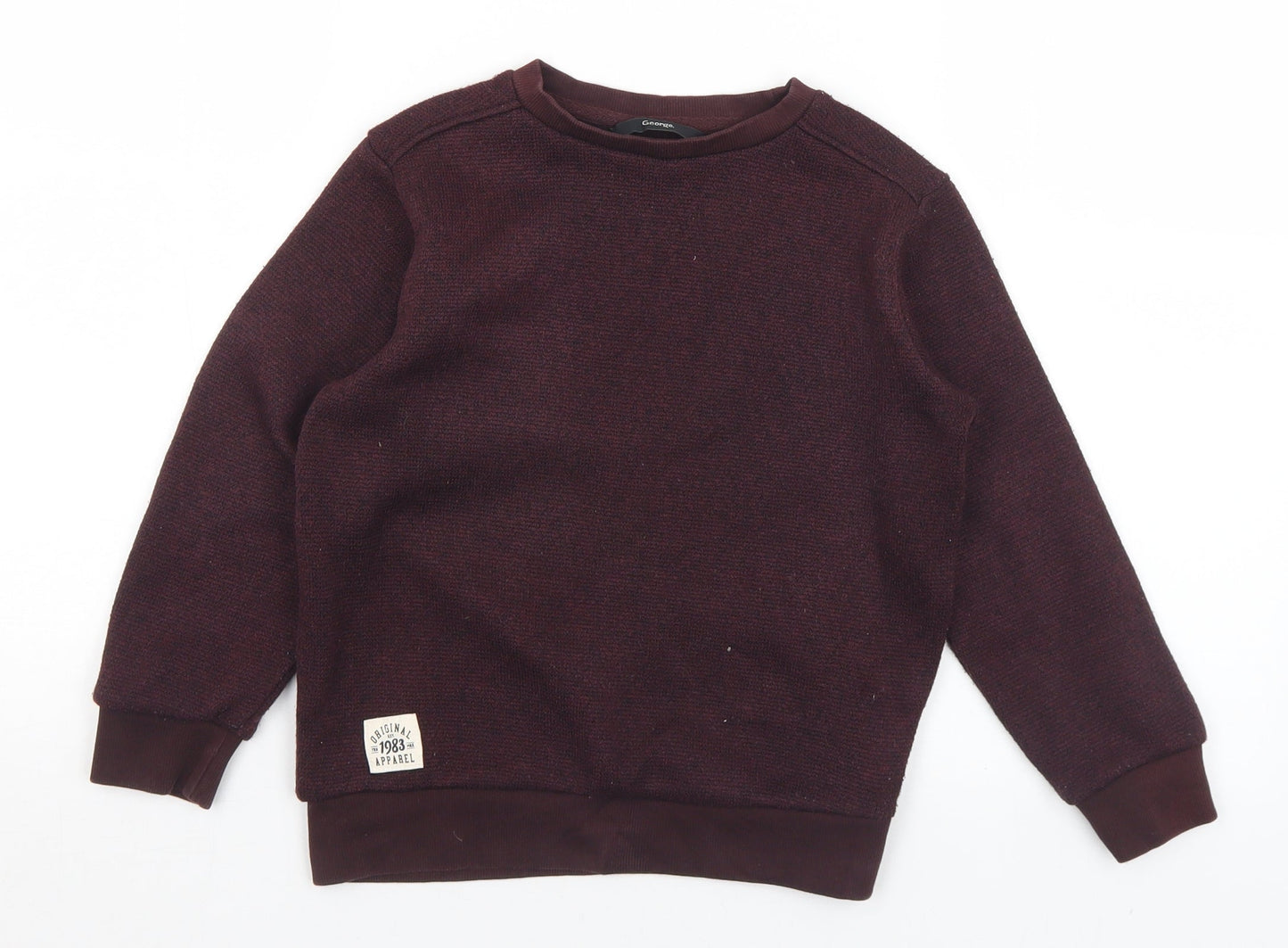 George Boys Purple  Polyester Pullover Sweatshirt Size 7-8 Years