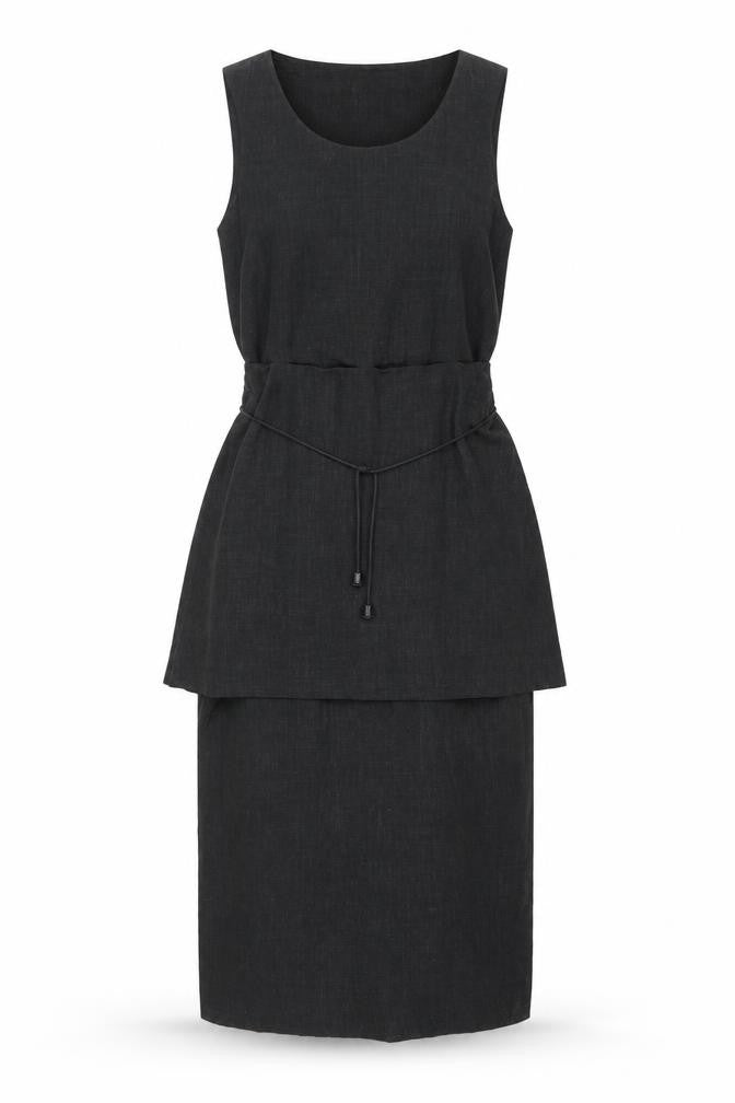 Yellow Hammer Womens Grey  Polyester Sheath  Size 8  Scoop Neck Zip