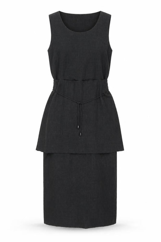 Yellow Hammer Womens Grey  Polyester Sheath  Size 8  Scoop Neck Zip