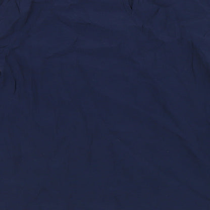 Monsoon Womens Blue  Nylon Basic Blouse Size 10 Round Neck
