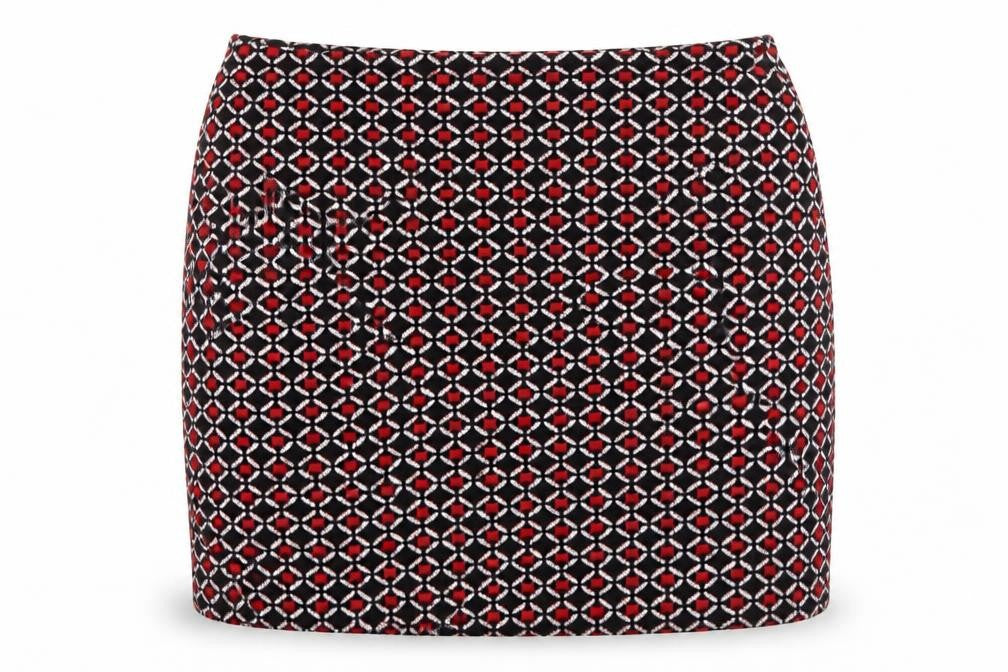 Lipsy Womens Multicoloured Geometric Polyester A-Line Skirt Size 26 in