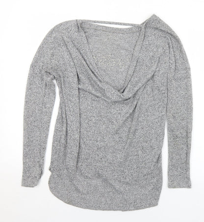 River Island Womens Grey Round Neck  Polyester Pullover Jumper Size 8   - J'adore