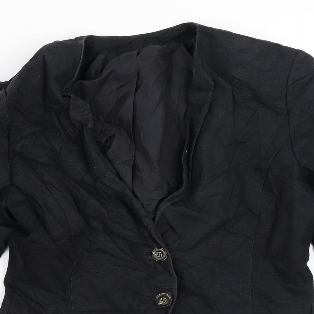 St Michael Womens Black   Jacket Blazer Size 10