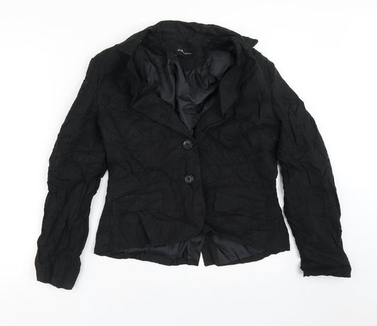 Evie Womens Black Striped  Jacket Blazer Size 14