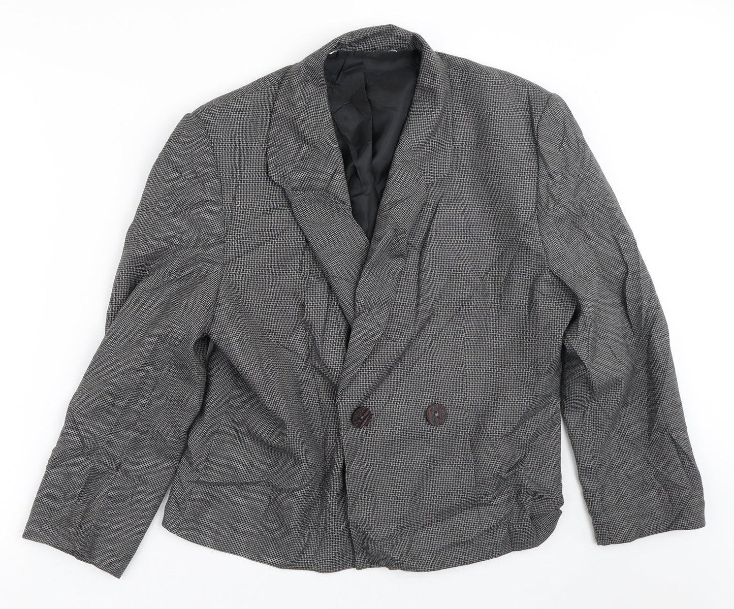 Preworn Womens Grey Geometric  Jacket Blazer Size M