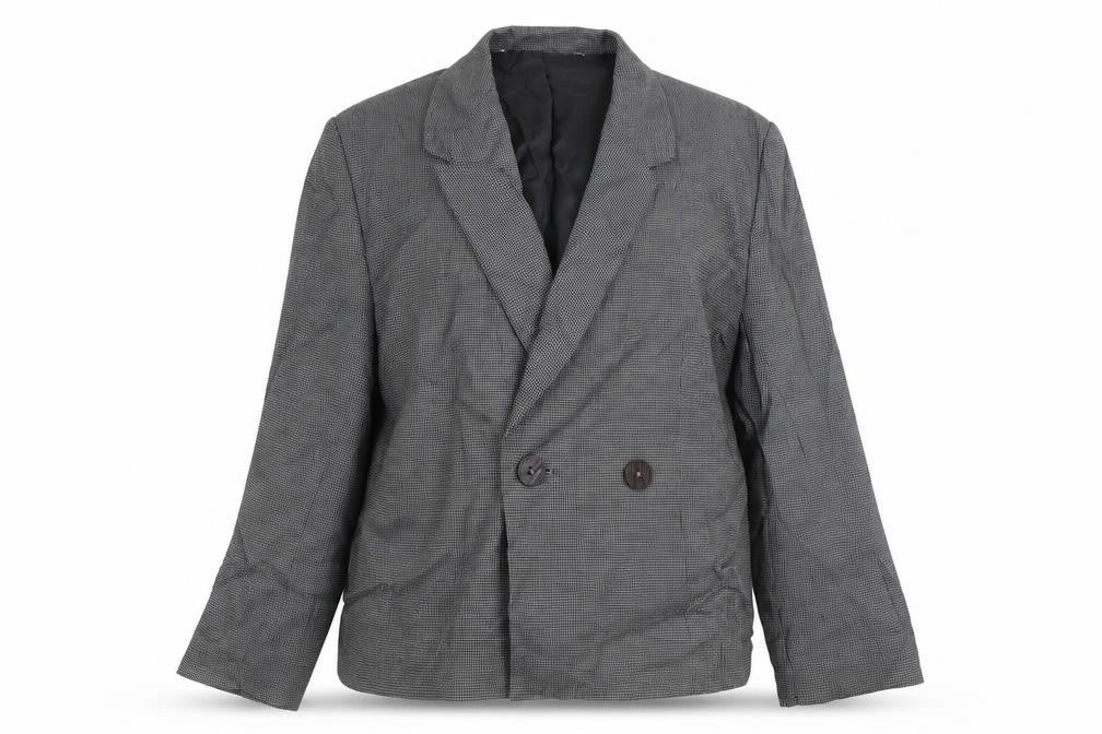 Preworn Womens Grey Geometric  Jacket Blazer Size M