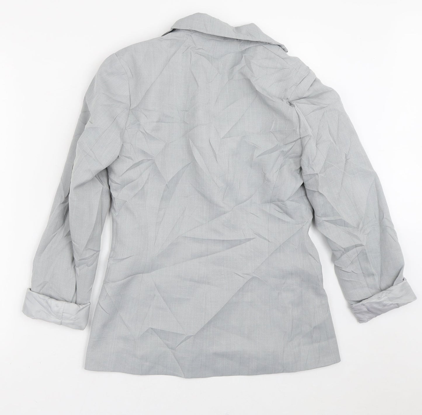 New Look Womens Grey Striped  Jacket Blazer Size M