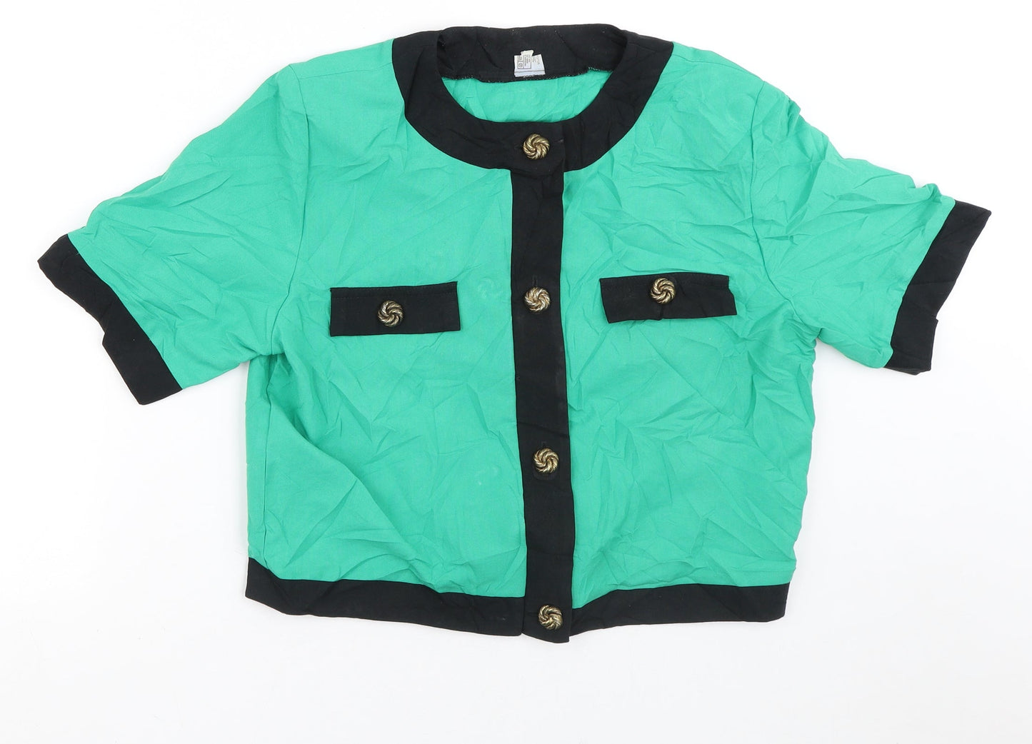 Preworn Womens Green Striped  Jacket  Size 14