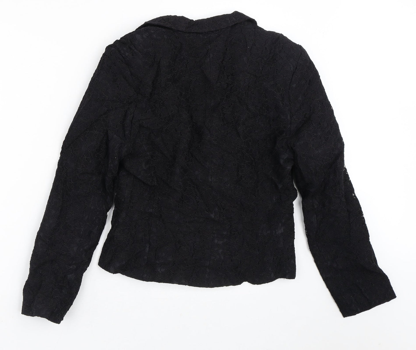 BHS Womens Black Floral  Jacket Blazer Size 10