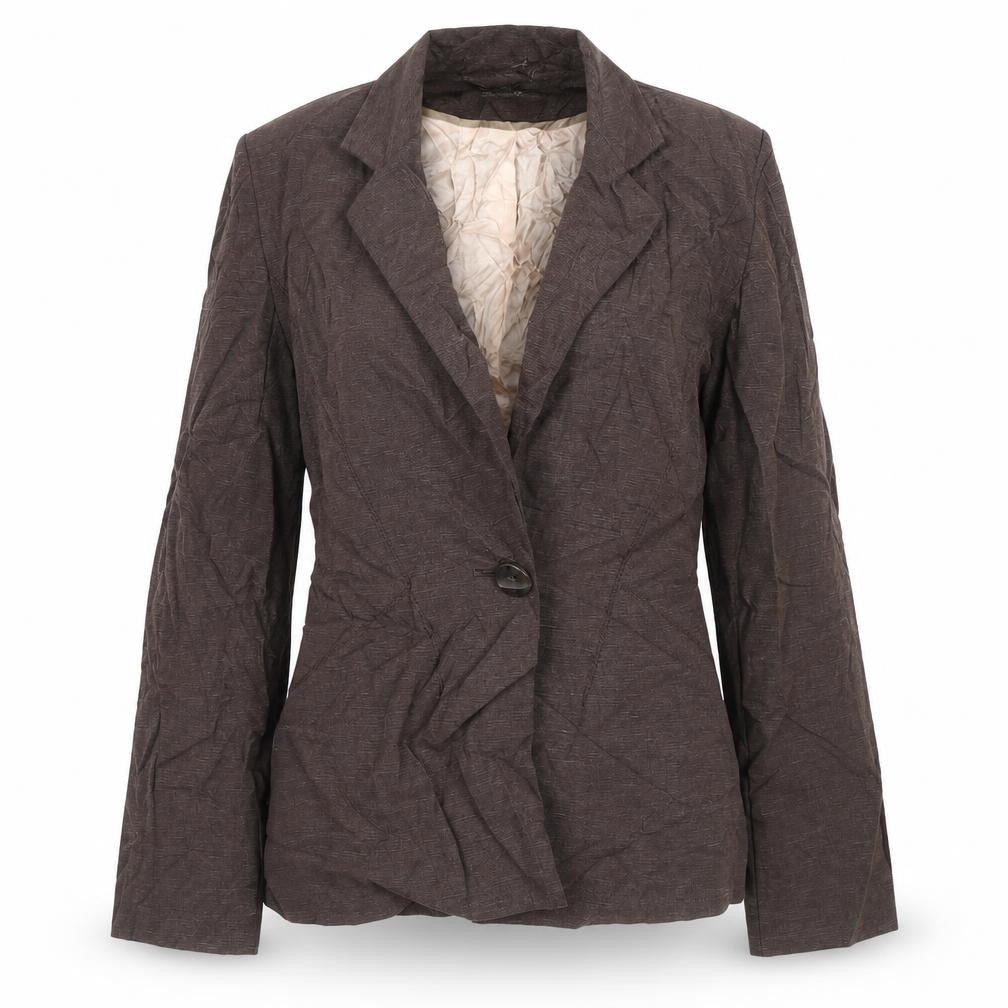 Principles Womens Brown Striped  Jacket Blazer Size 10