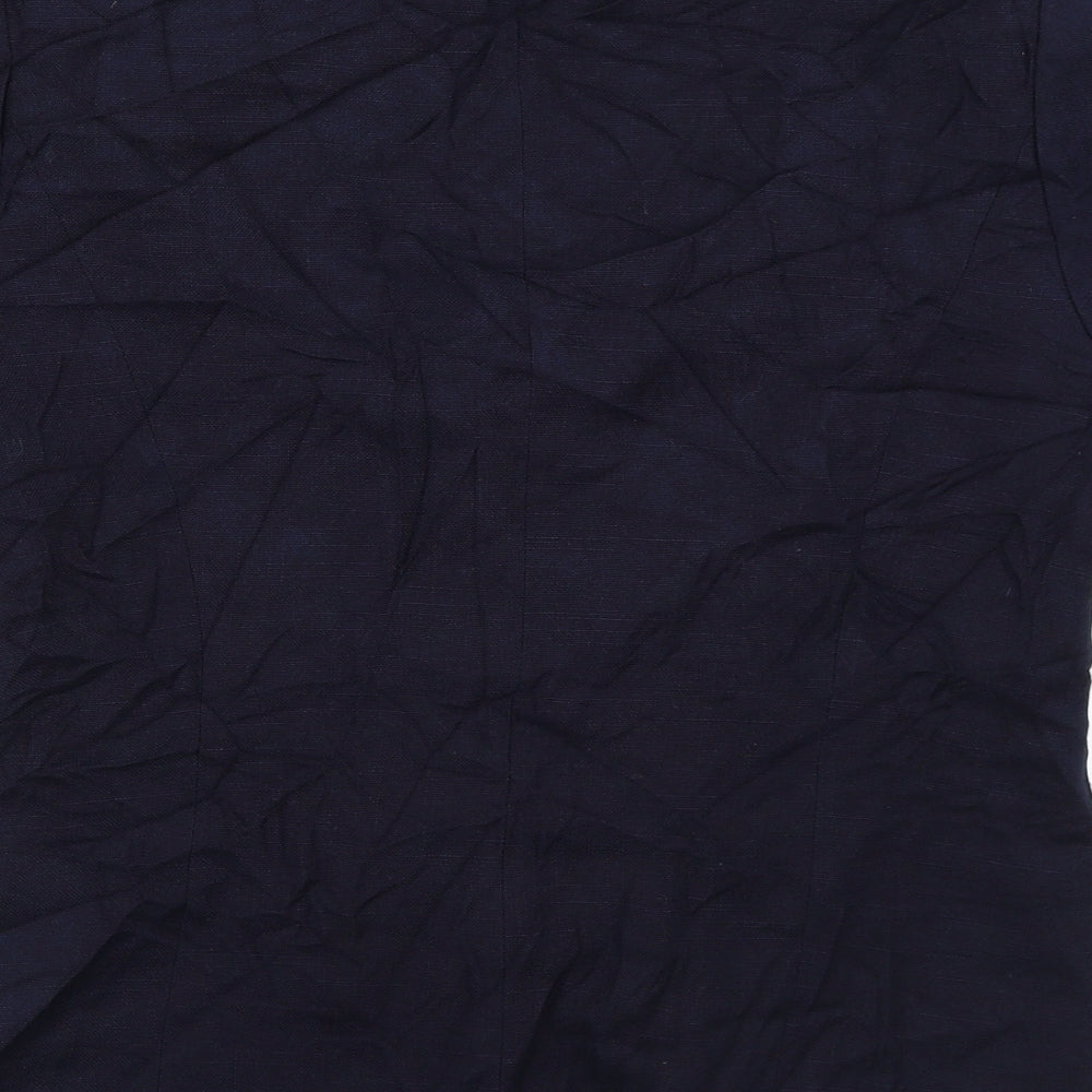 Spice Womens Blue   Jacket Blazer Size M   - Short Sleeves