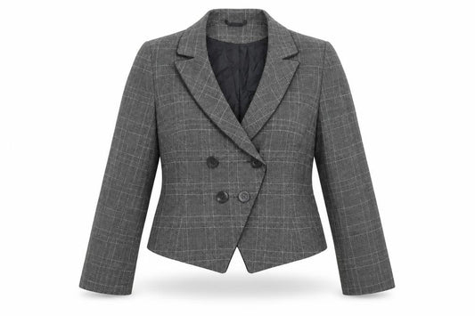 Dorothy Perkins Womens Grey Plaid  Jacket Blazer Size 12